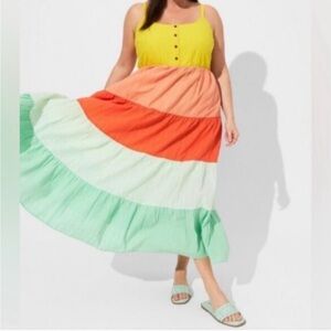 Colourful torrid Tiered Dress